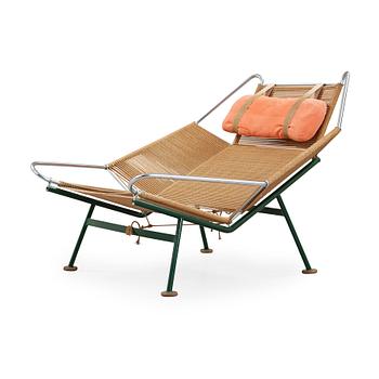 395. Hans J. Wegner, a 'Flag Halyard' easy chair, Getama, Denmark.