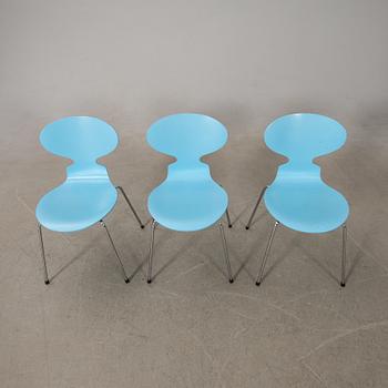 Arne Jacobsen, chairs 8 pcs, "Ant", Fritz Hansen, 1993.