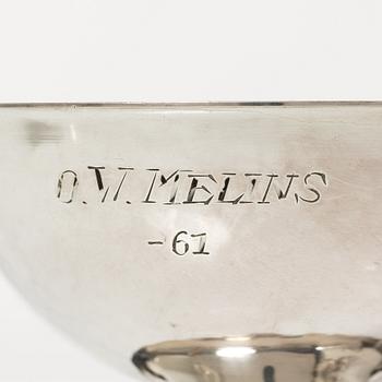 A set of twelve Swedish silver punsch cups, including Ceson, Gothenburg 1989.