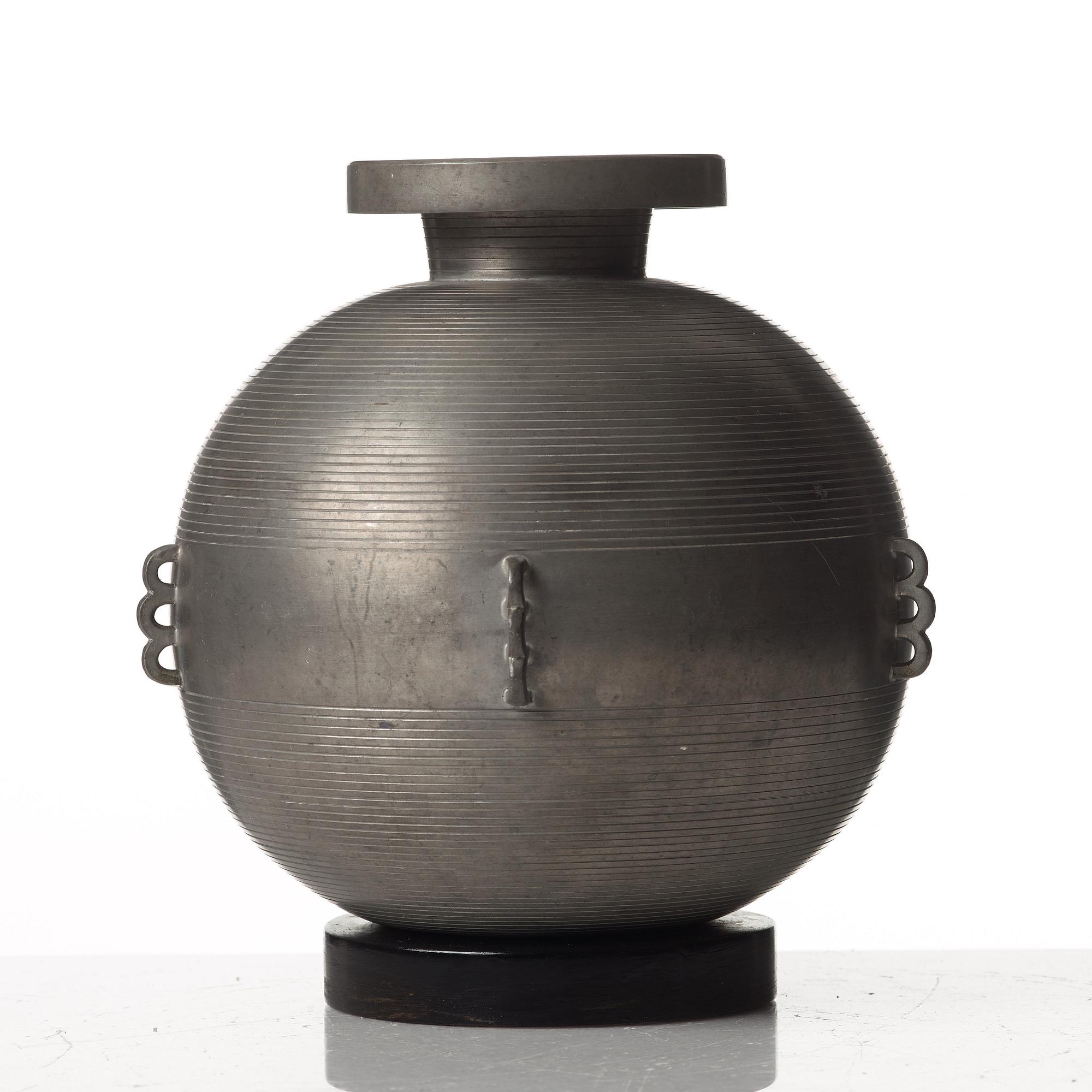 Sylvia Stave, a pewter vase, CG Hallberg, Stockholm 1930´s.