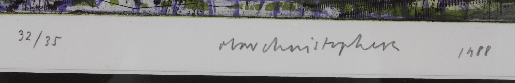 JENSSEN, OLAV CHRISTOPHER, etsning, sign 32/35 o dat 1988.