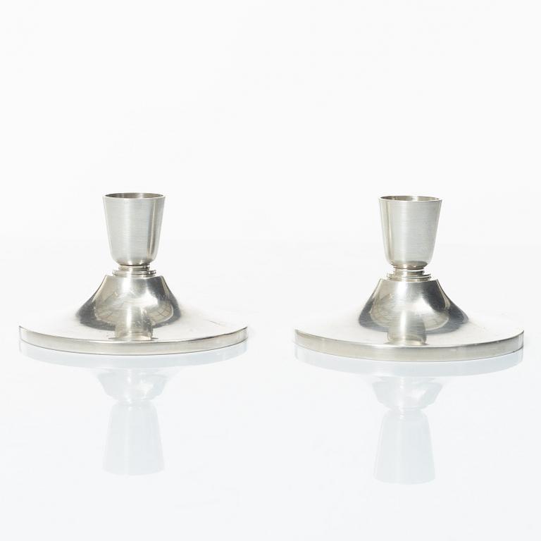 Atelier Borgila, Candelsticks, a pair, sterling silver, Stockholm, 1963.