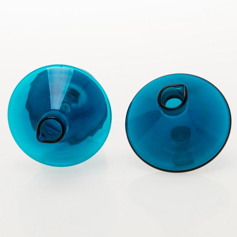 NANNY STILL 1960s Harlekiini vinegar and oil carafe, model 1740, Riihimäen Lasi Oy.