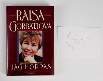 MICHAIL GORBATJOV f. 1931, autograf daterad 16, VI, 93.