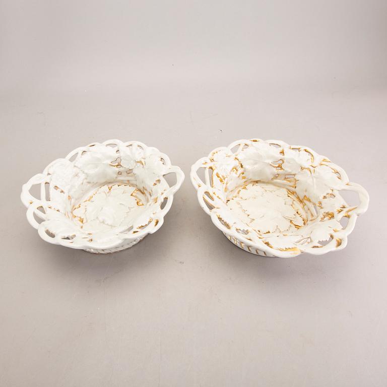 A pair of Eisenberg porcelain bowls later part of the 19th century.