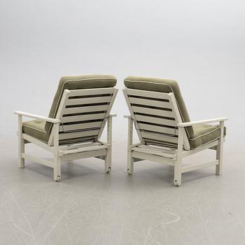 Elsa Stackelberg, fåtöljer med fotpall, ett par, Fri Form, 1900-talets slut.