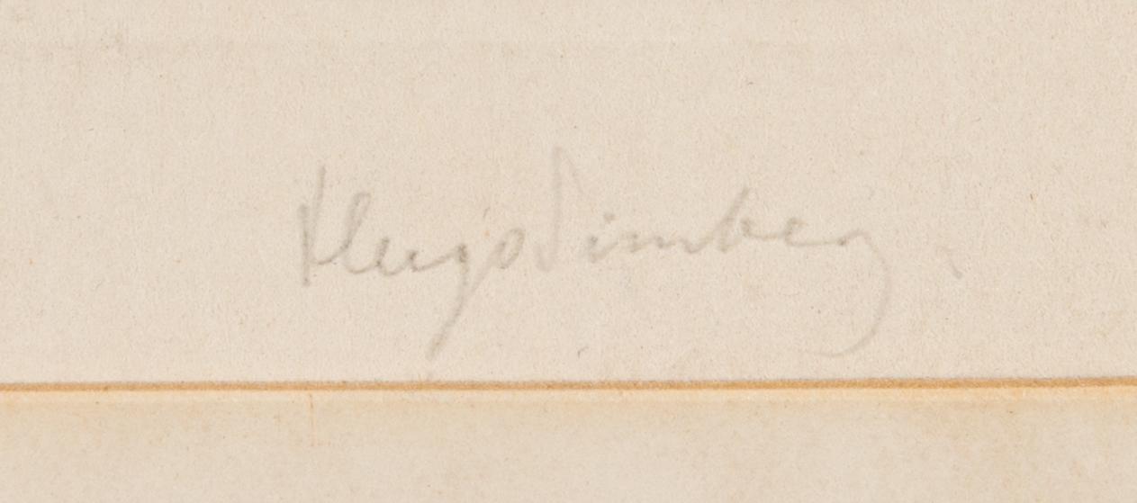 Hugo Simberg, linjeetsning och torrnål, plåtsignerad samt signerad med blyerts.