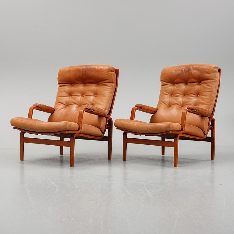 Bruno Mathsson, a pair of "Ingrid" easy chairs, for DUX.