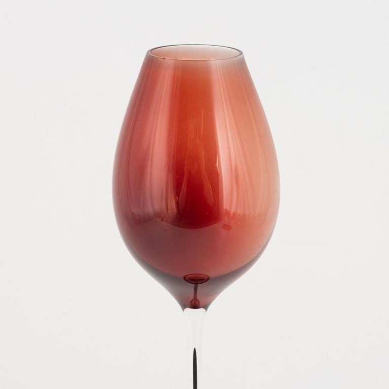 Nils Landberg, a tulip glass, Orrefors, Sweden, 1957.