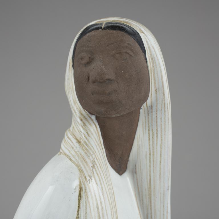 FIGURIN, keramik, Mari Simmulson, Uppsala Ekeby, 1950-tal.