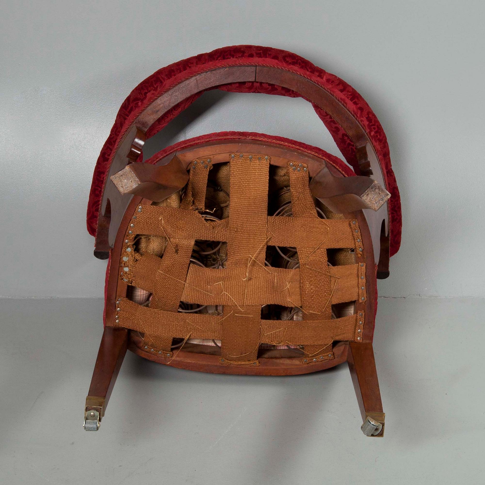 KARMSTOL/SKRIVBORDSSTOL, senempire, ca 1830-50.