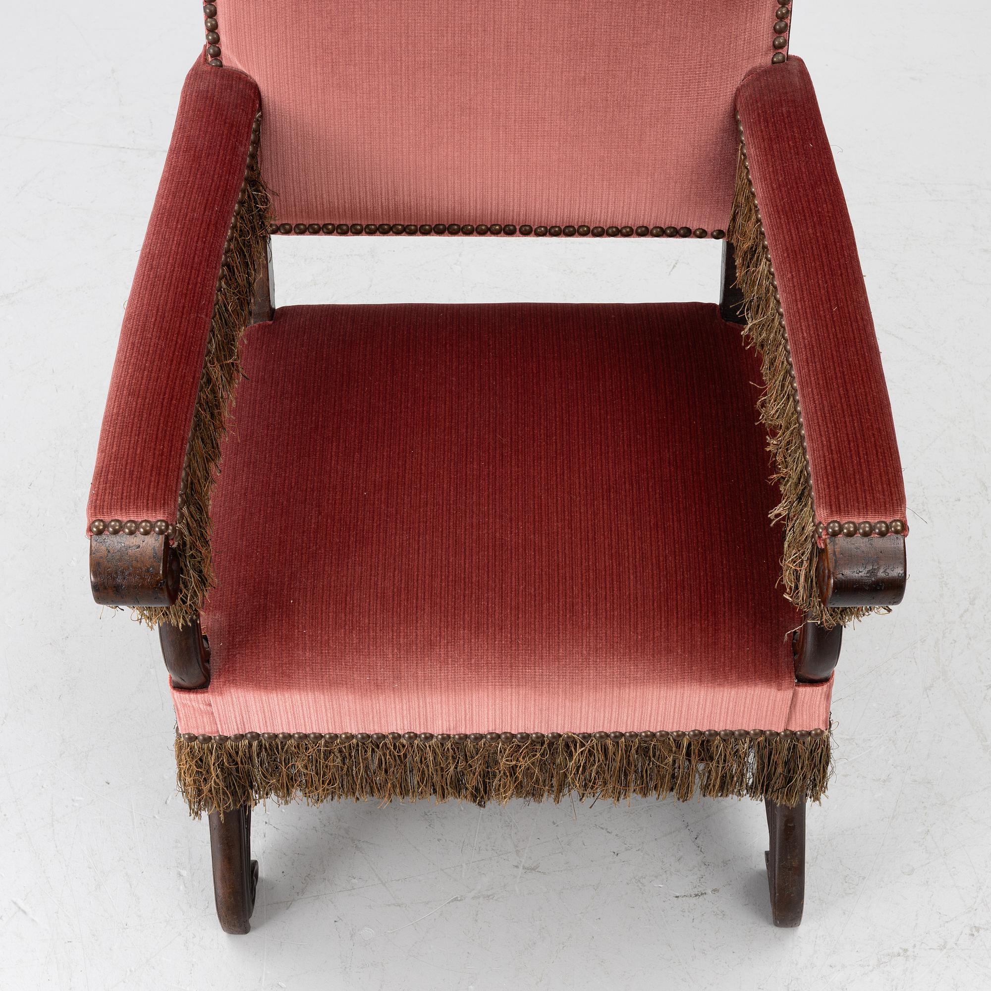 An armchair, 19th century.