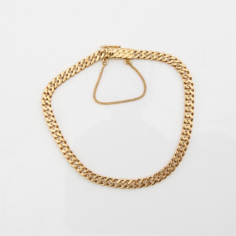 Bracelet, curb link 18K gold, G. Dahlgren & Co Malmö 1930.