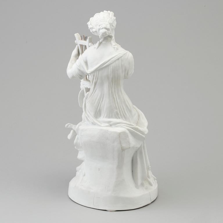 A bisquit allegorical figure, France, L & M, Creil, 19th Century.