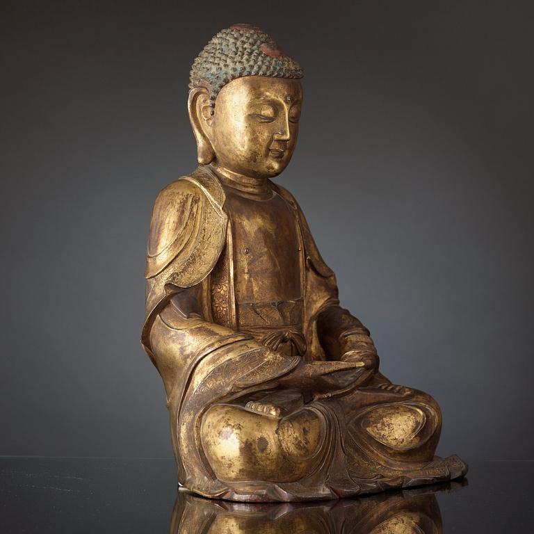 BUDDHA, brons. Mingdynastin (1368-1644).