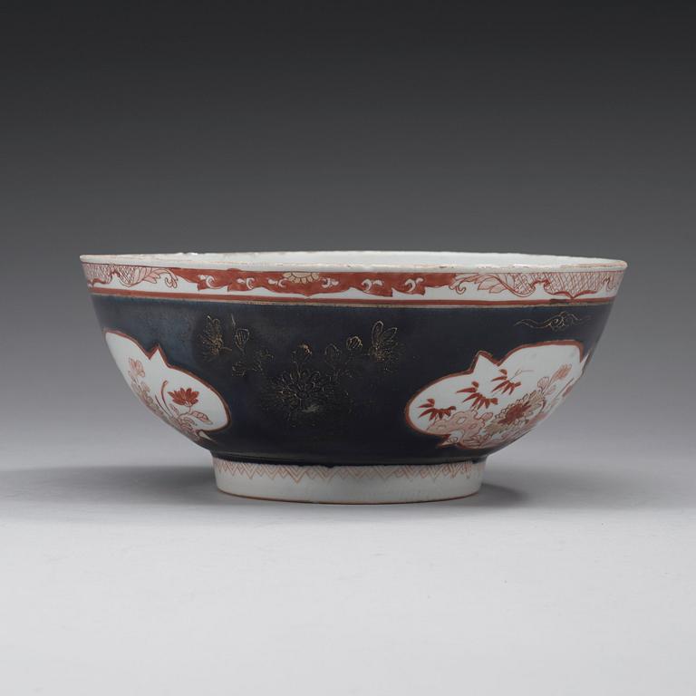 BÅLSKÅL, kompaniporslin. Qing dynastin, Qianlong (1736-95).