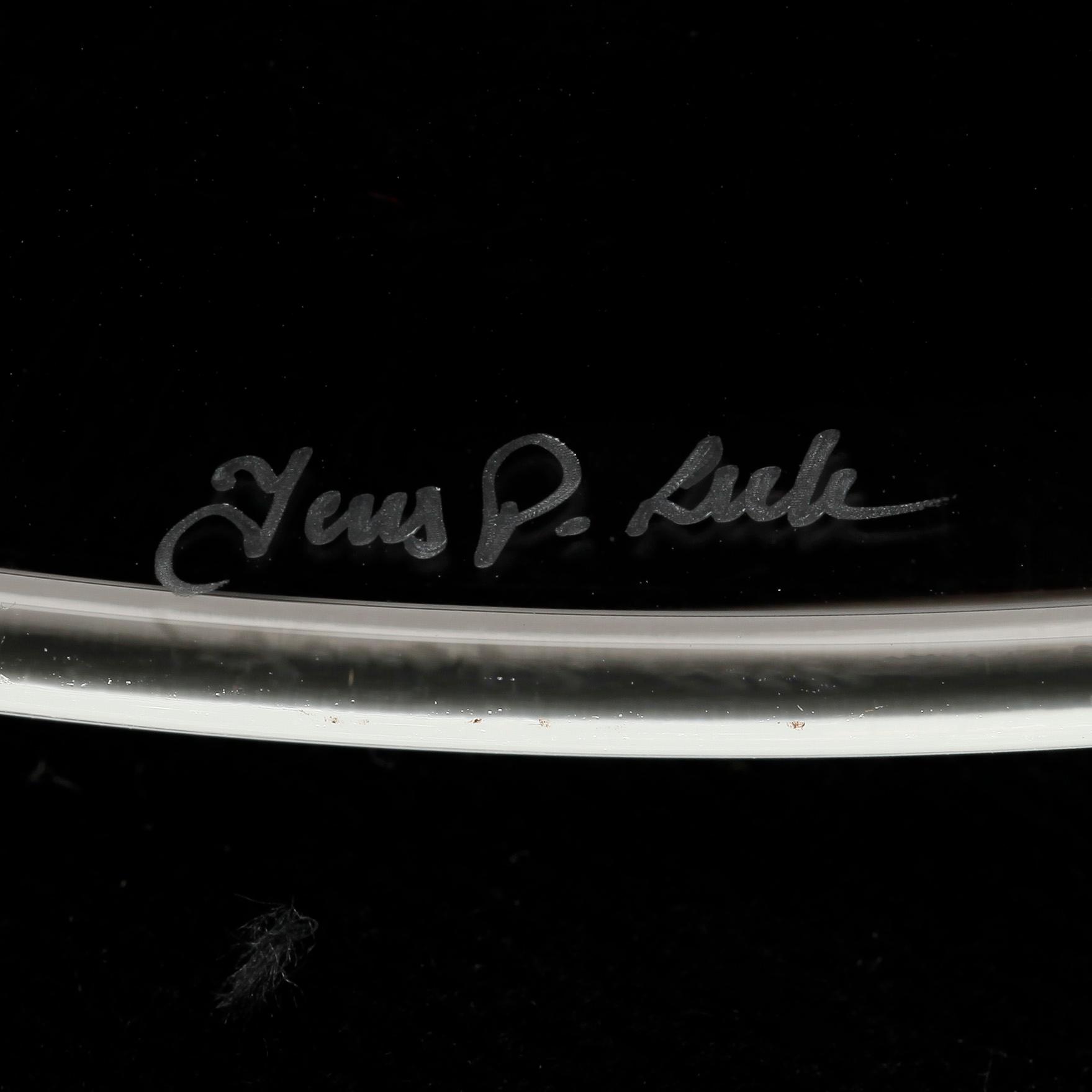 SERVISDELAR, 18 delar, glas, "Colibri", Jens P Leek, 1900-talets andra hälft.