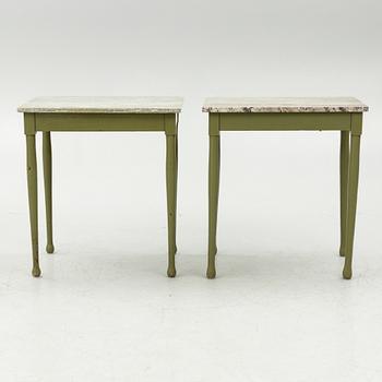 A pair of side tables, early 20th century.