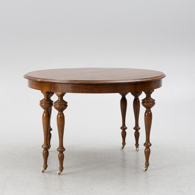 Dining table, late 19th century.
