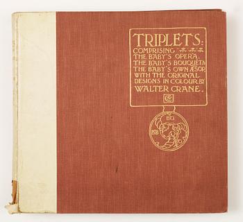 BARNBOK, "Triplets comprising The Baby´s Opera..." numr 171/750, ill av Walter Crane, London 1899.