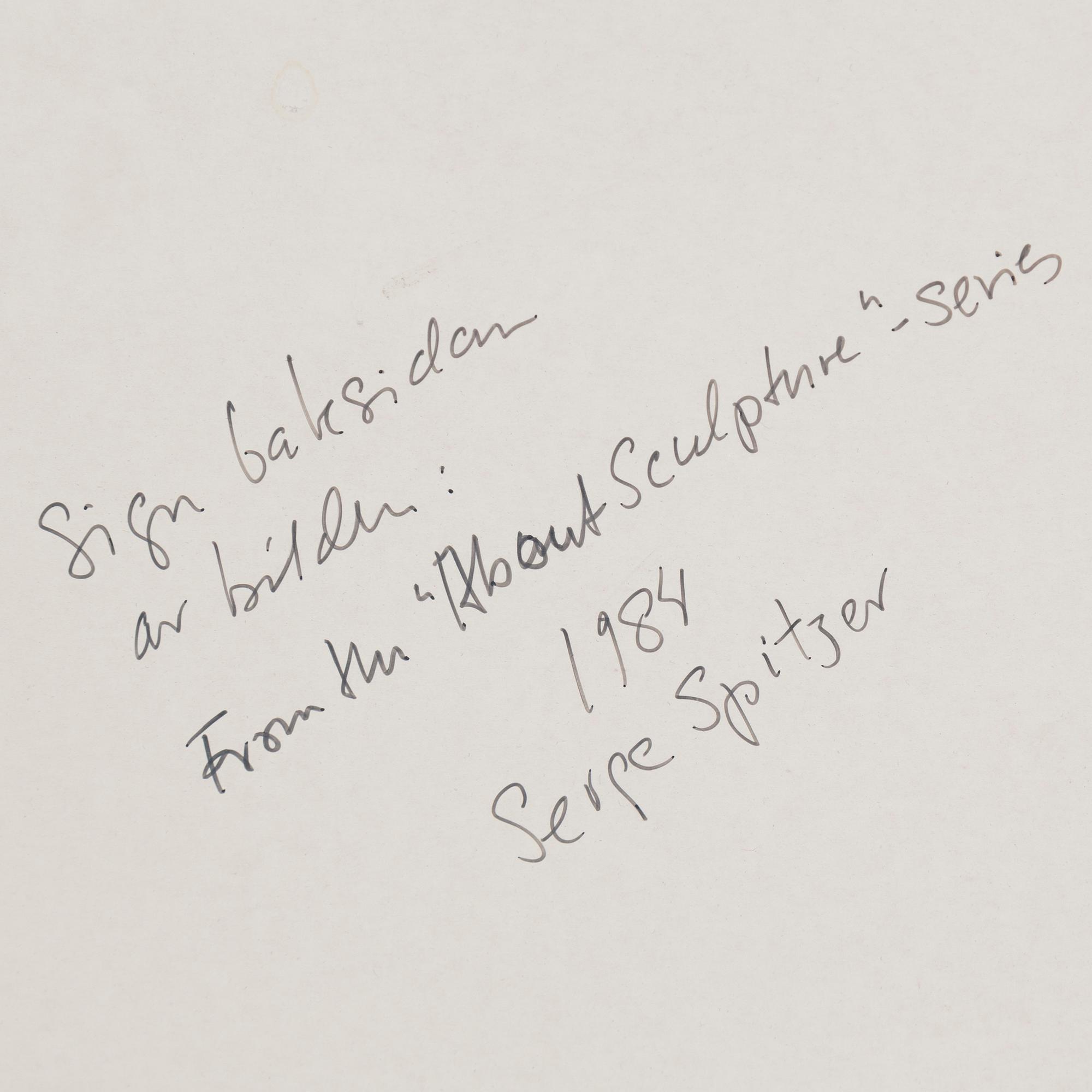 SERGE SPITZER, signed and dated. Mixed media.