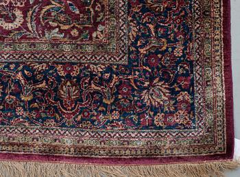 SEMI-ANTIQUE SILK KASHAN. 204,5 x 130 cm.
