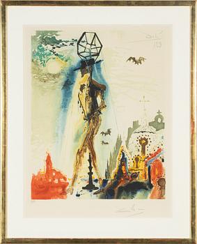 Salvador Dalí, färglitografi, 1970, signerad LVII/CXXV.