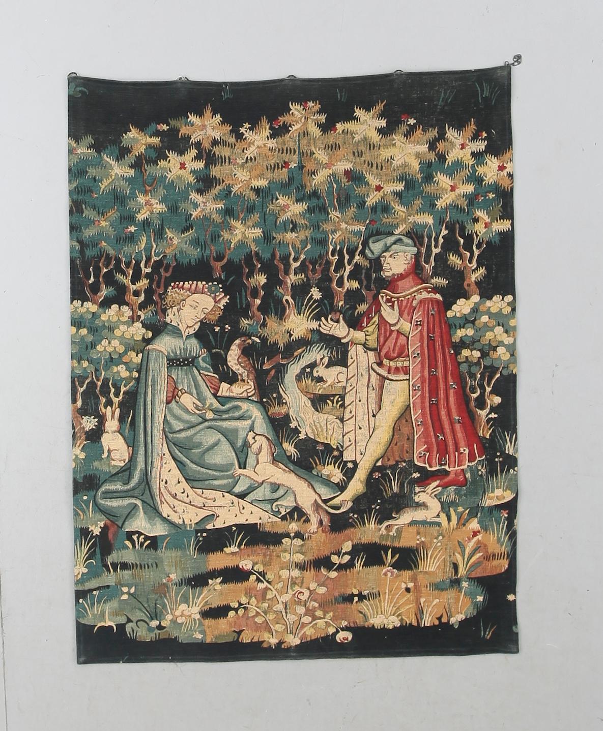 VÄGGPANEL, tygtryck, Frankrike, 1900-talets andra hälft.