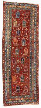 A Runner, semi-antique/antique, Meshkin/Azerbaijan, c. 279 x 102 cm.