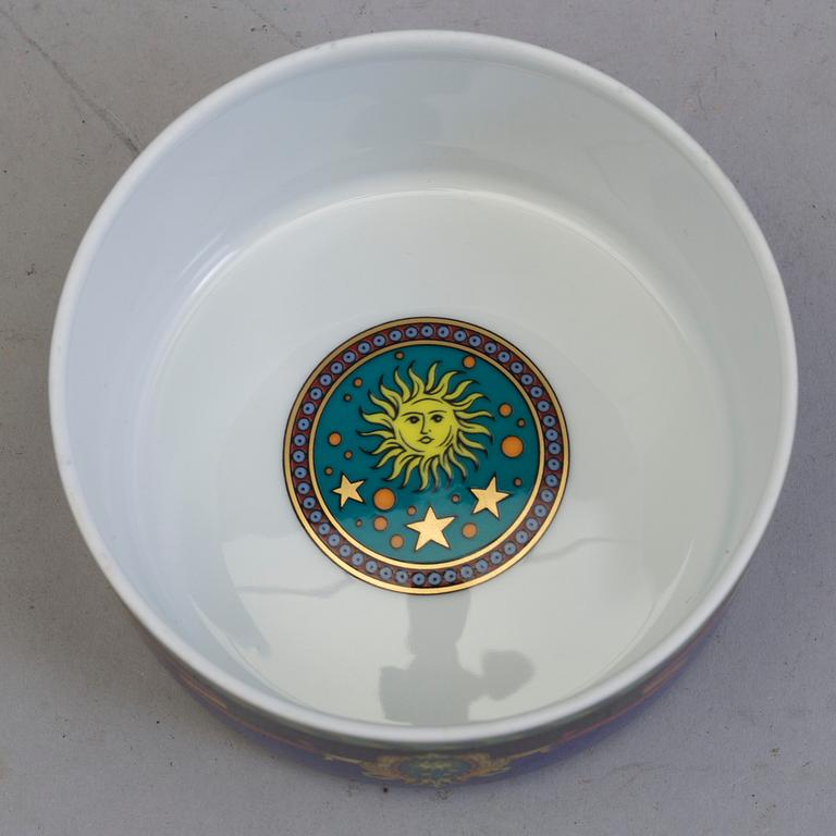 A set of three porcelain ware, " Le Roi Soleil", Versace for Rosenthal.