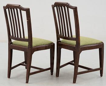 STOLAR, ett par, sengustavianska stockholmsarbeten, omkring 1800.