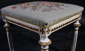 TABURETT, gustaviansk stil, tidigt 1900-tal.