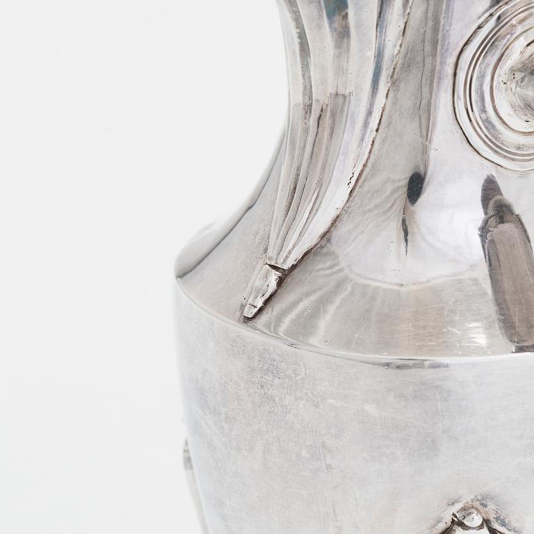 A French silver chocolate pot, Paris 1798-1809. Maker's mark LJMR.