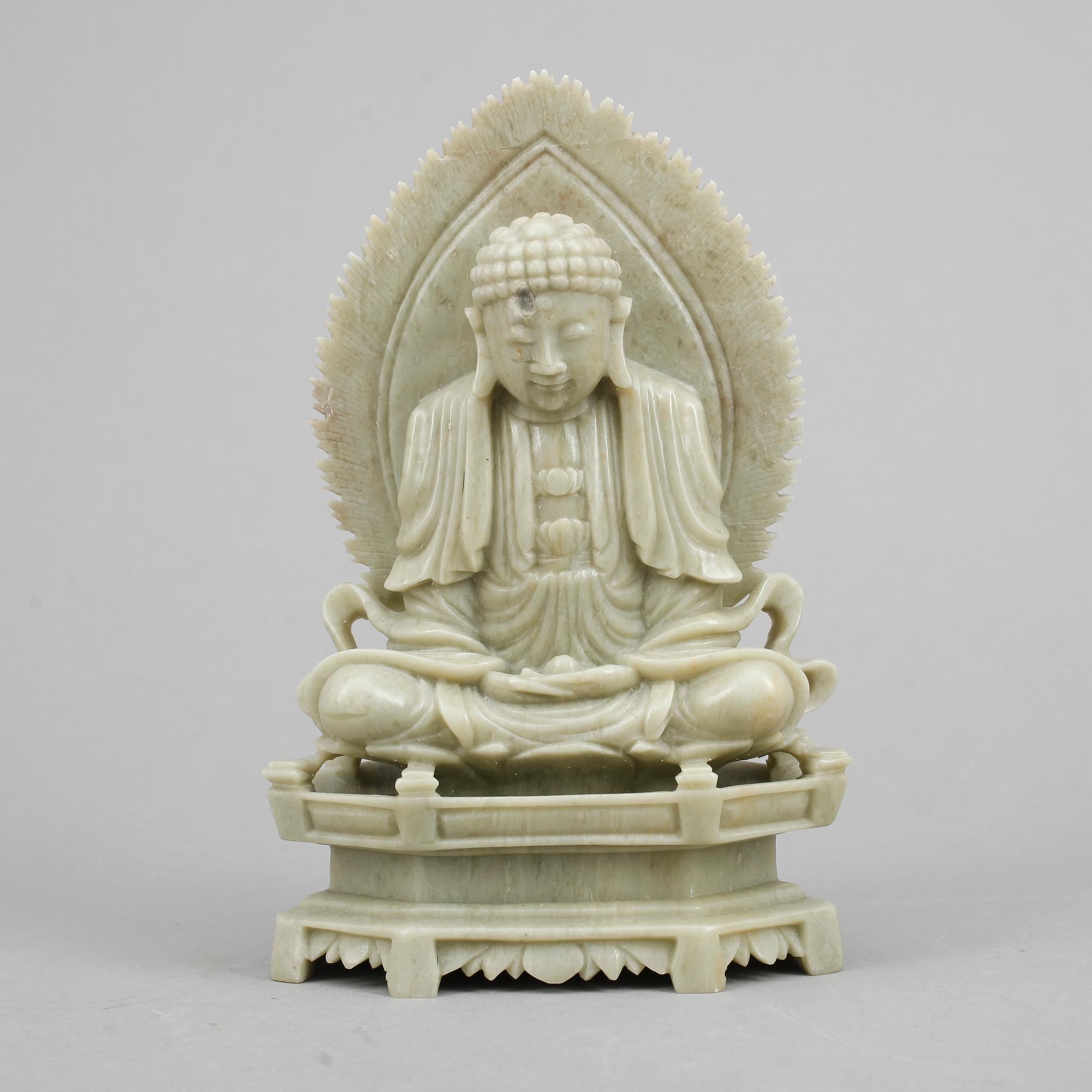 BUDDHA, soapstone, 1900-tal.