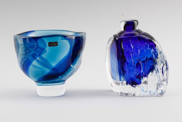 VAS OCH SKÅL, glas, Göran Wärff, Kosta, Unik, signerade.