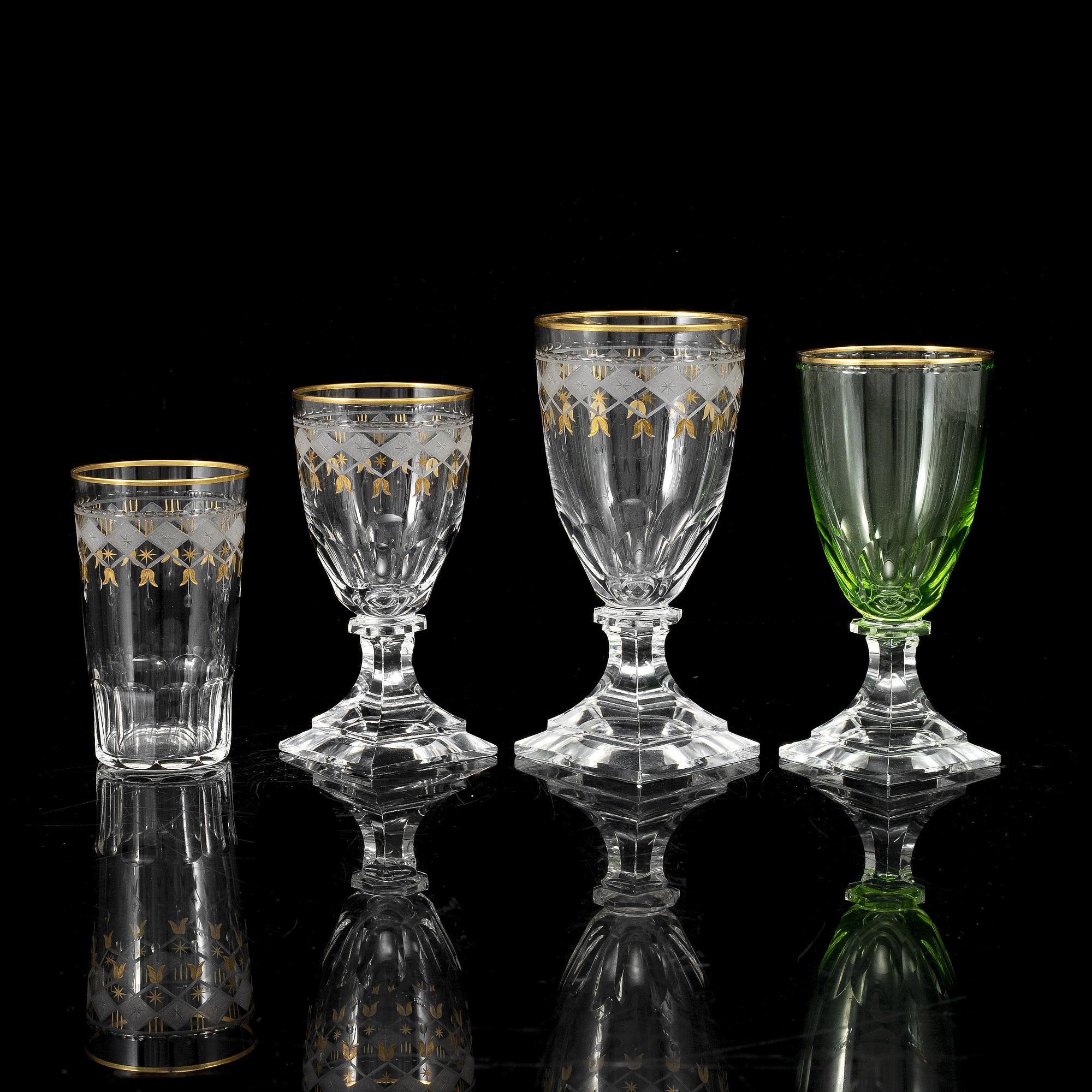 A part glass service, partly "Kosta Junior", 20th Century.