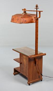 SIDOBORD med LAMPA, art déco, 1930/40-tal.