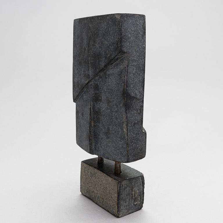 Aimo Taleva, sculpture, black granite, signed and dated 2007.