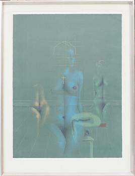 PAUL WUNDERLICH,  Färglitografi.E.A. Signerad.