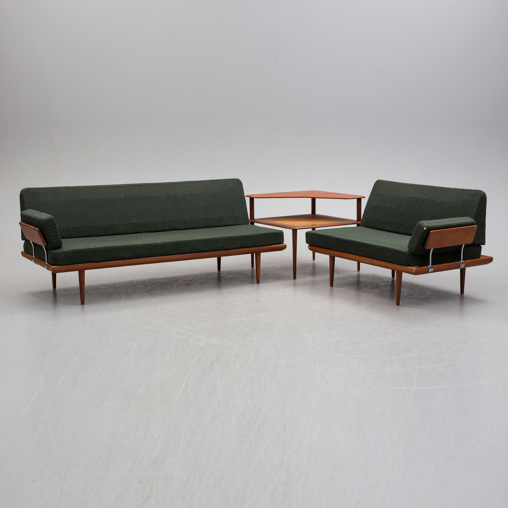 PETER HVIDT & ORLA MØLGAARD NIELSEN, a sofa group of three parts, "Minerva", France & Daverkosen, Denmark.