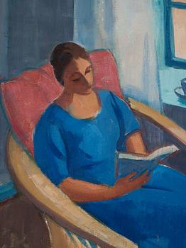 Johan Johanson, Reading woman - portrait of the artist's wife.