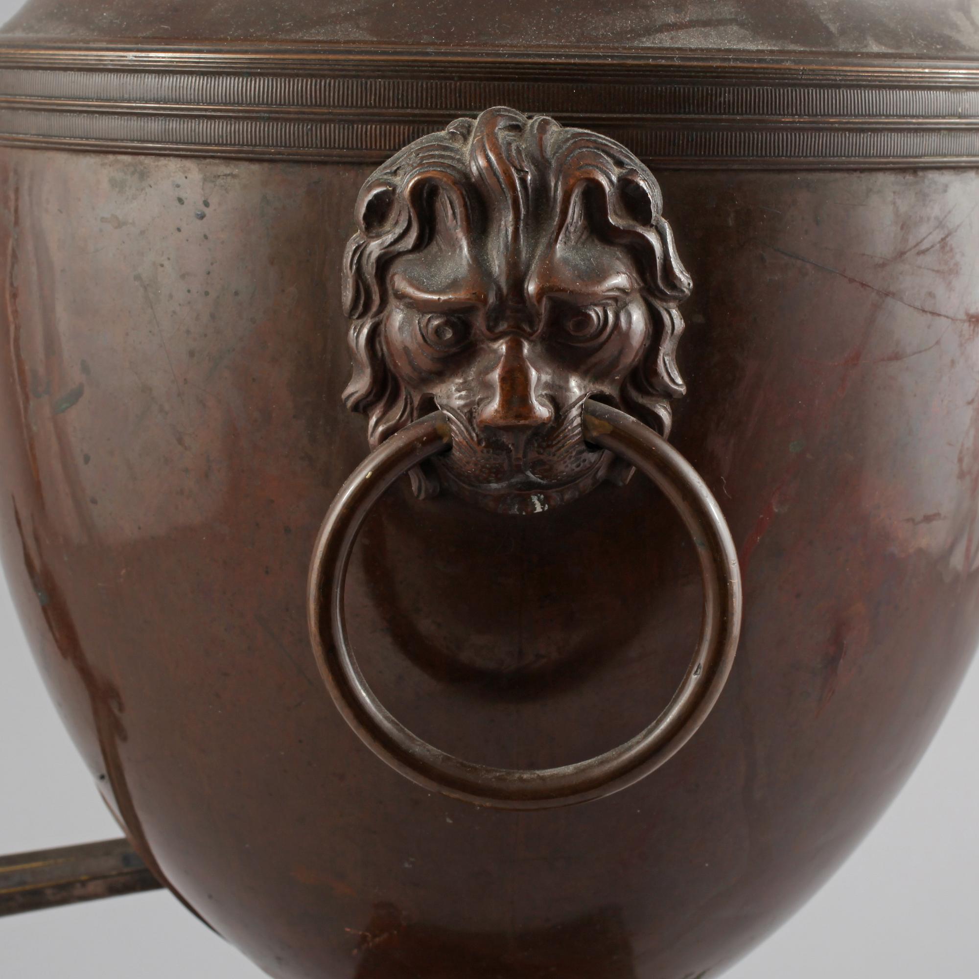 SAMOVAR, gulmetall, 1800-tal.