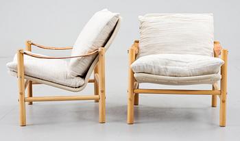 FÅTÖLJER, ett par, "Junker", Bror Boije, DUX, 1970/80-tal.