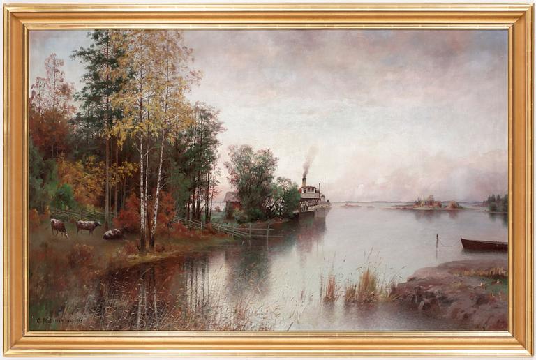 CARL HALLSTRÖM. Sign C Hallström. Olja på duk.