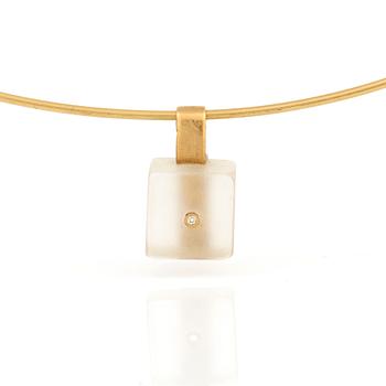 HALSRING med diamant.