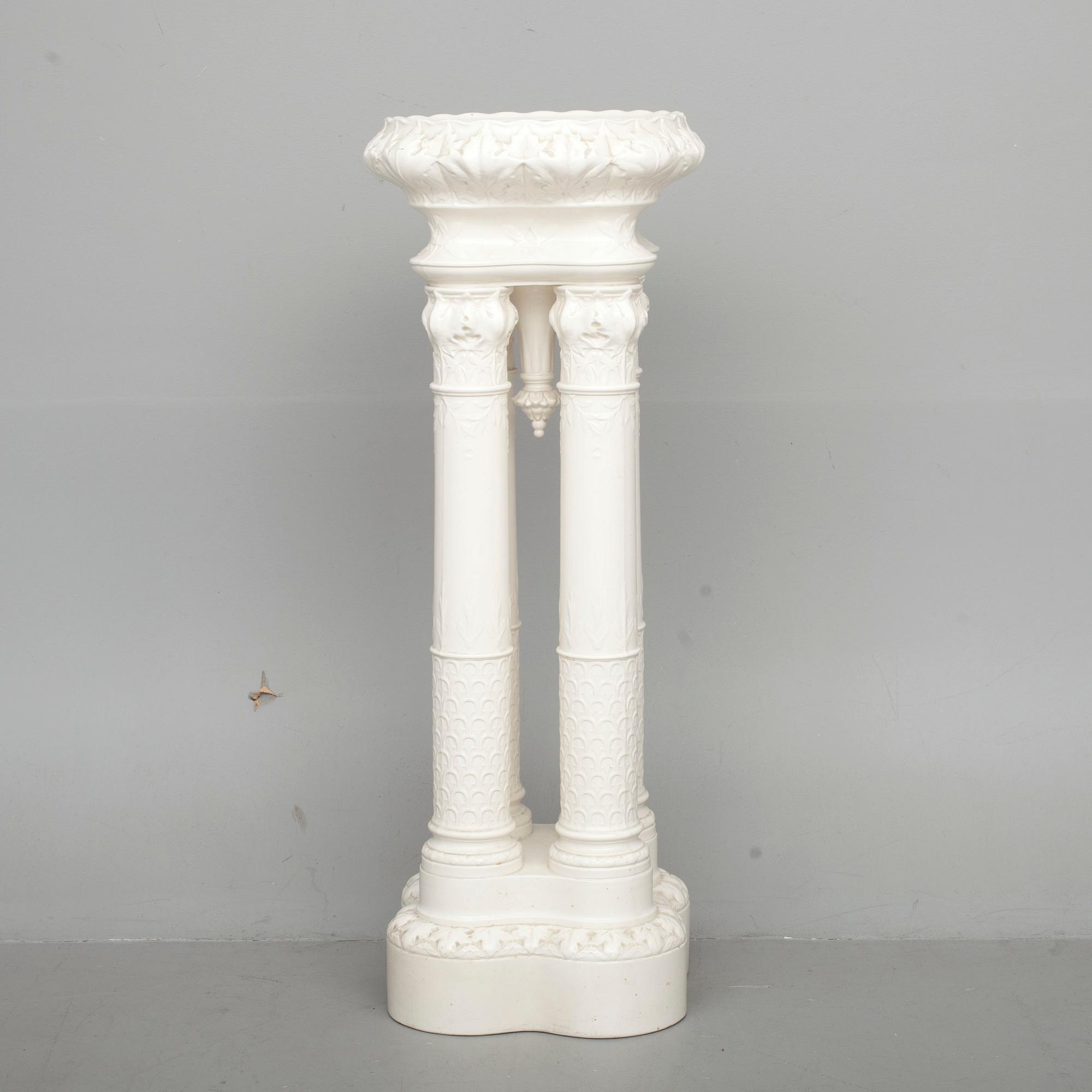 PIEDESTAL, flintgods, Rörstrand sekelskiftet 1800/1900.