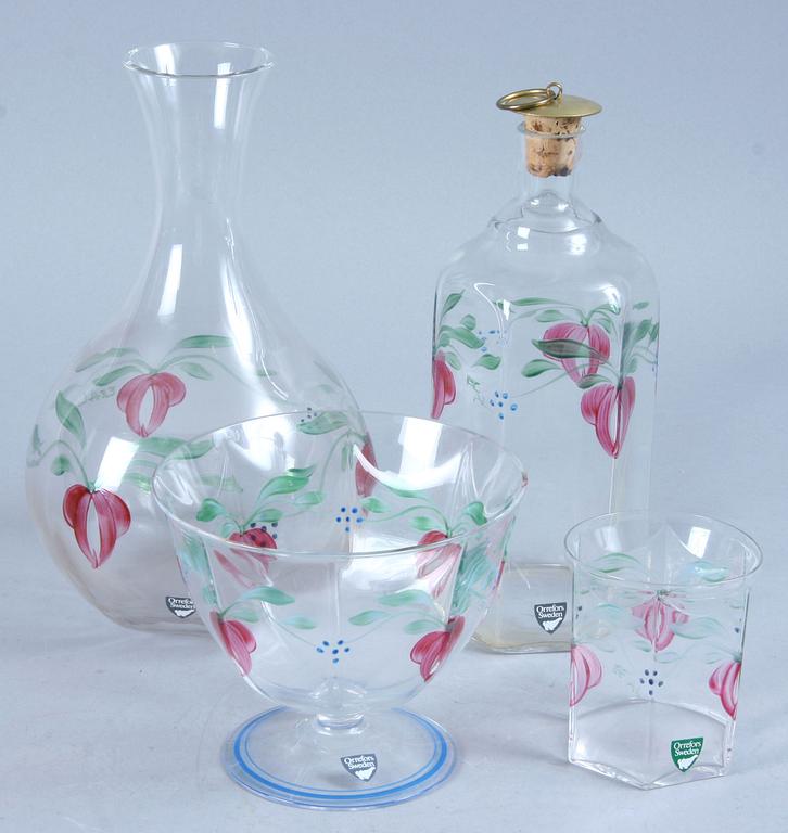 GLASSERVISDELAR, 11 st, "Maja", Eva Englund, Orrefors.