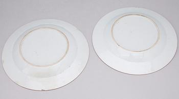 TALLRIKAR, ett par, Kangxistil, sannolikt Qing 1700-tal.