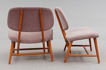 STOLAR, 1 par, "Te-Ve", Alf Svensson, Ljungs Industrier, Bra Bohag, 1900-talets mitt.