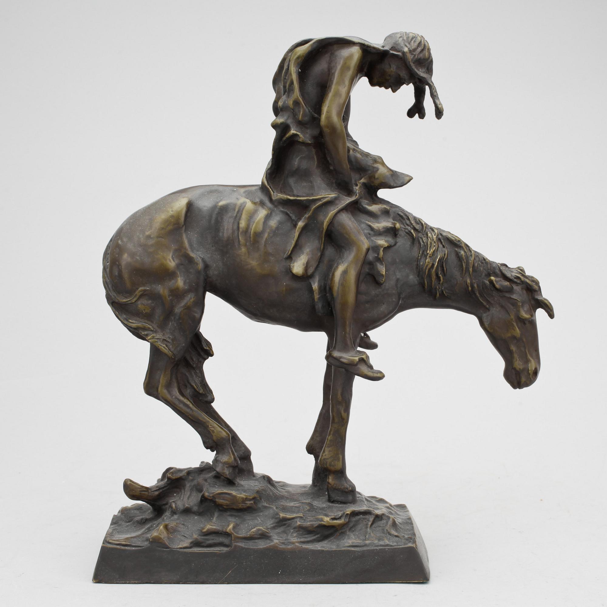JAMES EARLE FRASER, efter, skulptur, brons.